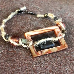 Bracelet to match Necklace Set Marble & MOP Wrap